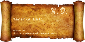 Marinka Deli névjegykártya